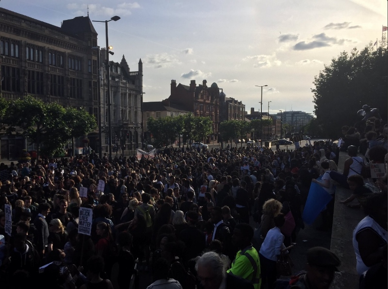 UNITING IN LEEDS: Black Lives Matter campaigners gathered in their hundreds in Leeds