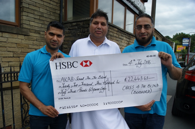 AMAZING OUTCOME: The sales of chocolate fudge cakes raised thousands of pounds for charity which will make an ‘unbelievable difference’ to blind students in Pakistan