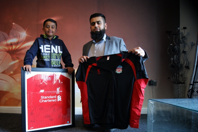 A LIVELY CHILD: Hafsah was described as a big football fan and was sent a signed jersey from her favourite team, Liverpool