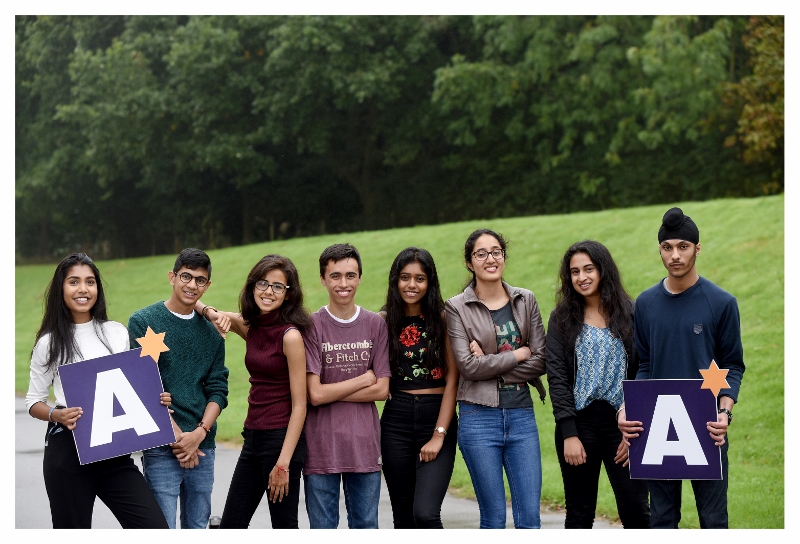 THE A(STAR) TEAM: (L-R) Sanjana Gunasekaran, Harin Wijayathunga, Mahika Gogi, Nicky Scott, Snigdha Mahajan, Tamanna Dasanjh, Tanaya Maslekar and Ripudaman Singh who study at GSAL