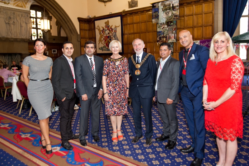 EXCITED: The team at Visit Bradford, along with some of the participating restaurateurs in this year's competition, along with the Lord Mayor and Lady Mayoress of Bradford