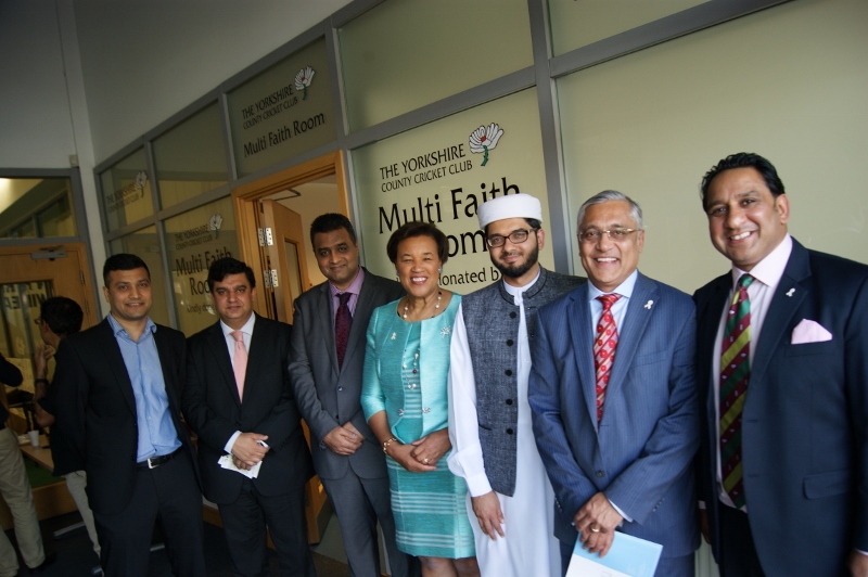 OPEN: Dignitaries gathered for the launch of the multifaith room at Headingley Cricket Stadium this past week
