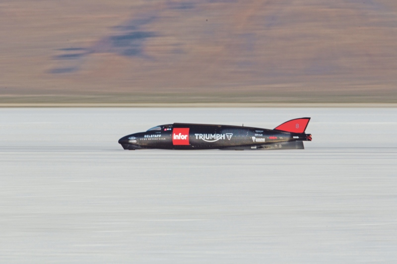 BULLET-SPEED: The world's fastest Triumph Infor Rocket Streamline will attempt to beat the current 376.8mph record speed on an 11 mile-long course