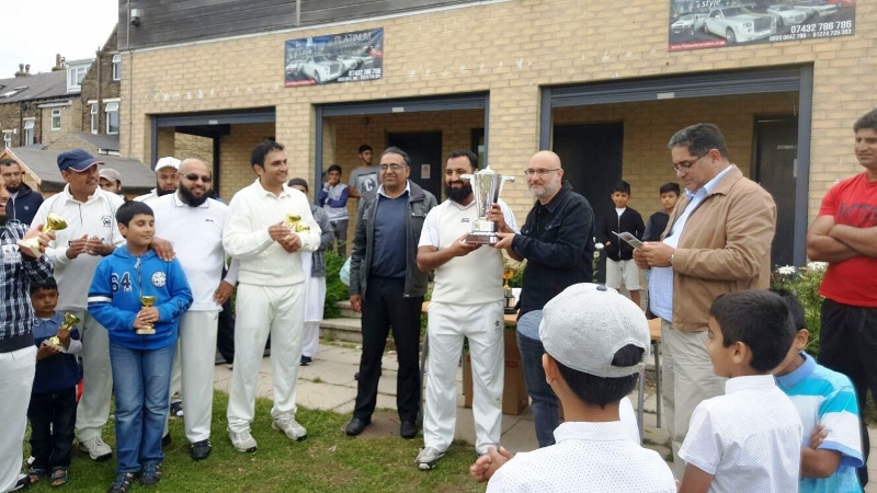 HANDS ON THE PRIZE: The Gymkhana side continued their recent dominance in the H Broadbent Trophy, pictured is man-of-the-match, Nazam Hussain, lifting the trophy