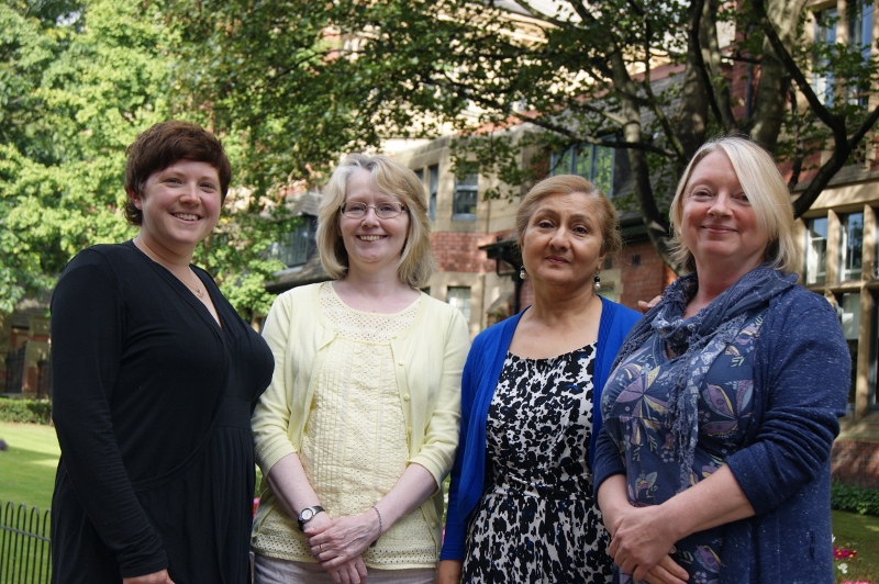 TEAMWORK: Dr Zoe Darwin, Dr Kuldip Kaur Bharj, Dr Jill Edwards and Linda McGowen (all pictured) are leading the study alongside Ansa Ahmed