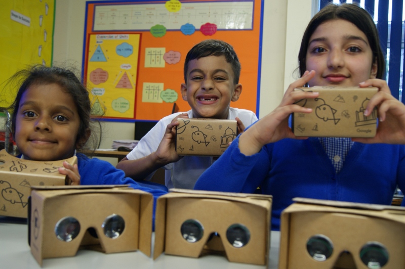 INTERACTIVE: 240 pupils were able to use the glasses last week