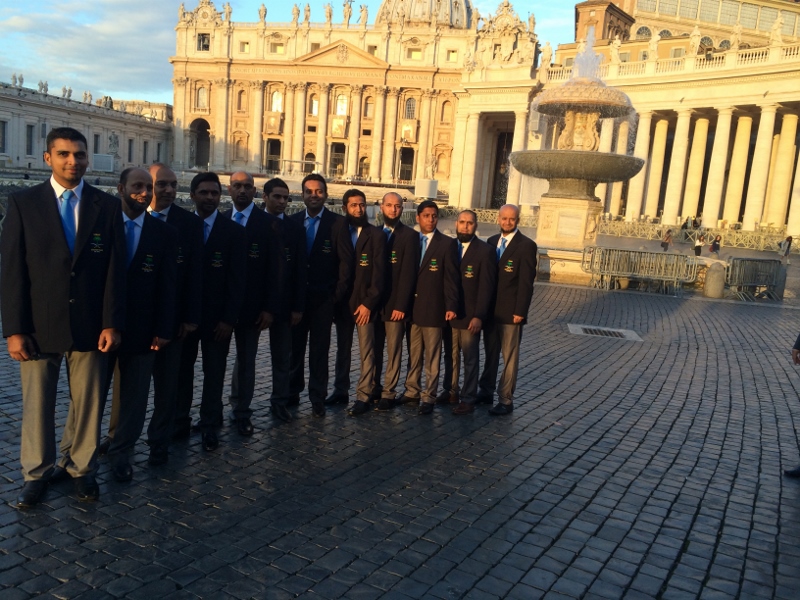 INTERFAITH: Mount Cricket Club headed to the Vatican last year to face the Vatican St Peter’s XI
