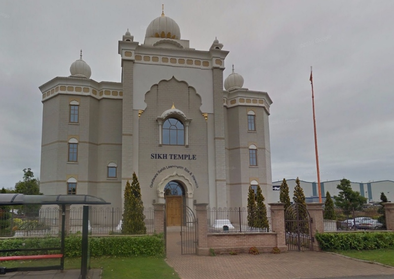 PROTEST: Gurdwara Temple, in Leamington Spa, was the scene of over 50 police arrests on Sunday