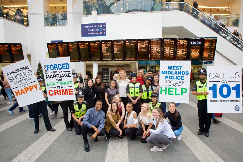 PERFORMANCE: West Midlands Police held a flash mob at Birmingham’s New Street station to kick off their new forced marriage campaign