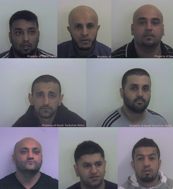 DISGUSTING: The eight men sentenced this week are: Sageer Hussain, Mohammed Whied, Ishtiaq Khaliq, Waleed Ali, Asif Ali, Masoued Malik, Basharat Hussain and Naeem Rafiq