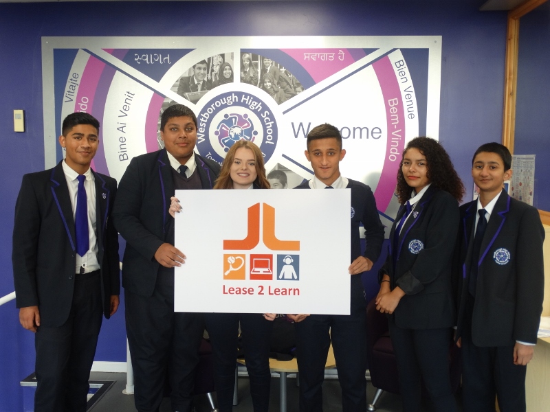 GETTING DOWN TO BUSINESS: Westborough’s ‘Lease 2 Learn’ team are hoping to emulate the school’s previous success in the Tycoon in Schools competition