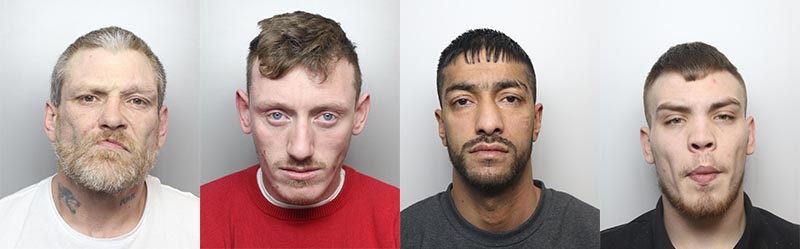 GUILTY CROOKS: Dean Coleman, Timothy Tordoff, Wayne Coleman and Yasser Mohammed Nasser were jailed for over 65 years