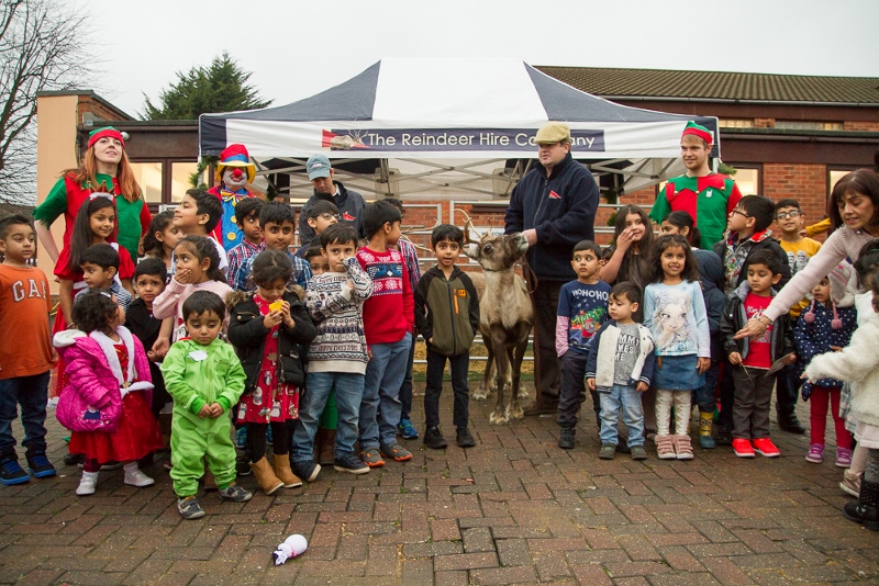 FESTIVE FUN: Children had an amazing time watching magic and seeing real-life reindeers (Pic cred: Raj Tailor)