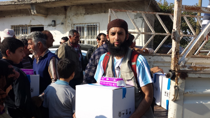 VITAL AID: Syrians will no doubt appreciate the food aid and winter kits provided by Nazim and his team
