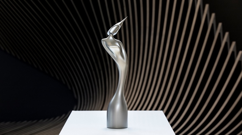 FINAL COMMISSION: As well as designing the award, Hadid has an impressive portfolio which includes the London Olympic Aquatics Centre (Pic cred: The Brit Awards)