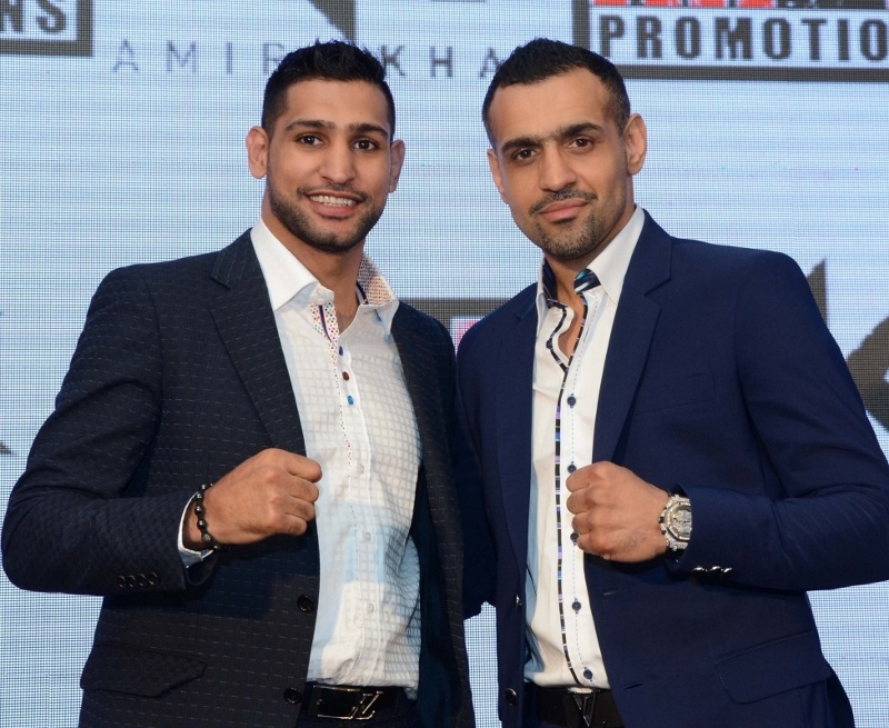 Amir Khan with Bill Dosanjh, CEO and Founder of the Super Fight League