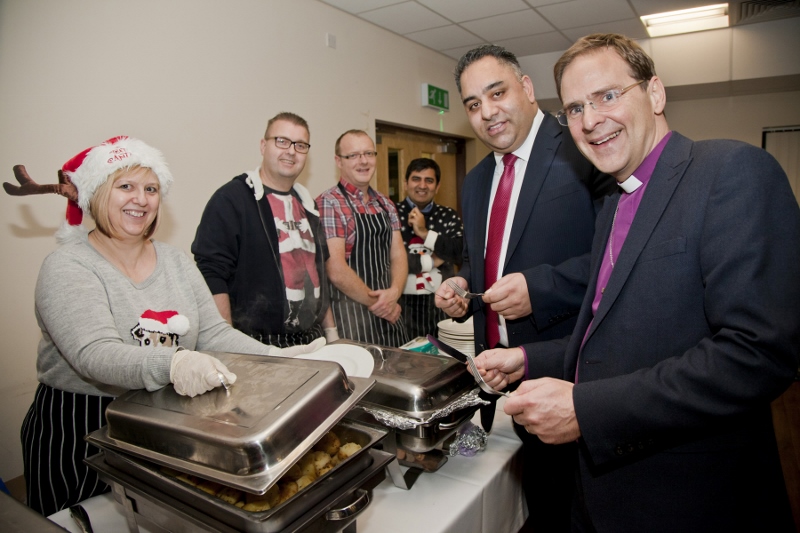 MERRY CHRISTMAS: Guests were treated to festive treats such as roast potatoes and parsnips