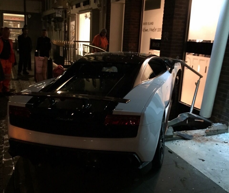 SMASH: The high-powered supercar caused more than £100,000 of damage