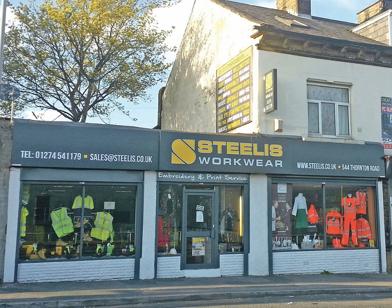 STEELIS: Steelis Workwear is situated on Thornton Road, Bradford