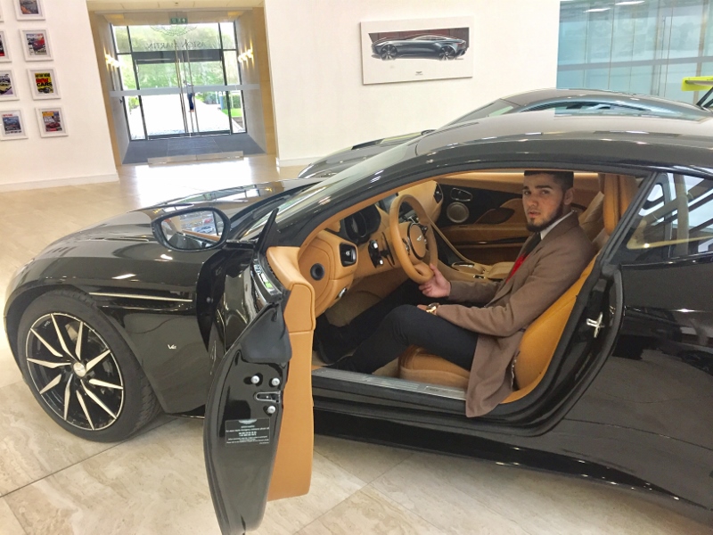 APPRENTICE: Muhammed Subhani AKA Gazzy from Beckfoot Upper Heaton School in Bradford beats 500 applicants securing career role at Aston Martin HQ in Gaydon