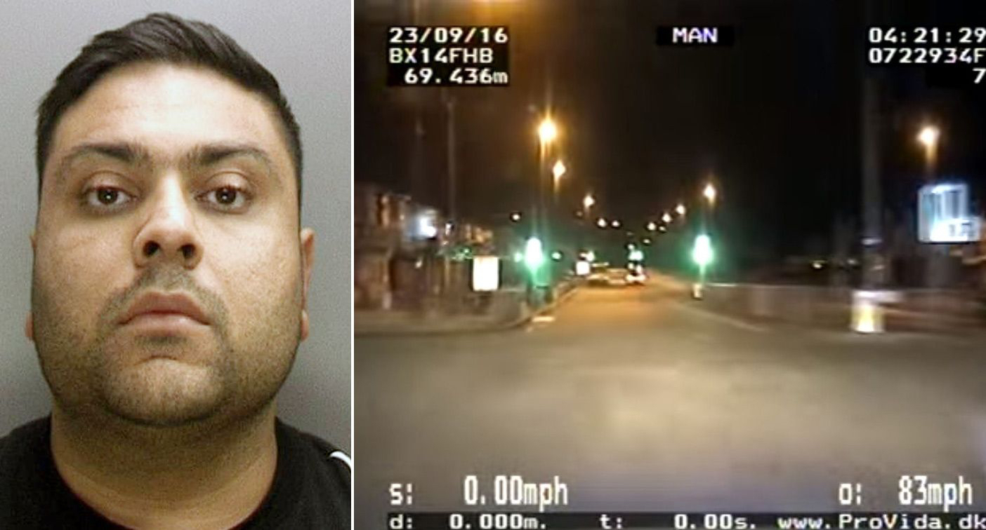 JAILED: Kamar Farooq crashed the £85,000 BMW into a traffic island during the police chase, then climbed into the back of the vehicle and denied being the driver