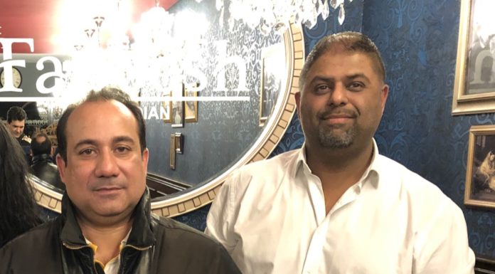 Rahat Fateh Ali Khan dines at Fanoosh in Leeds