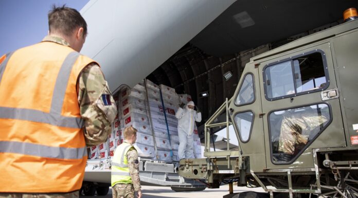 Combatting Covid-19 by land, sea and air