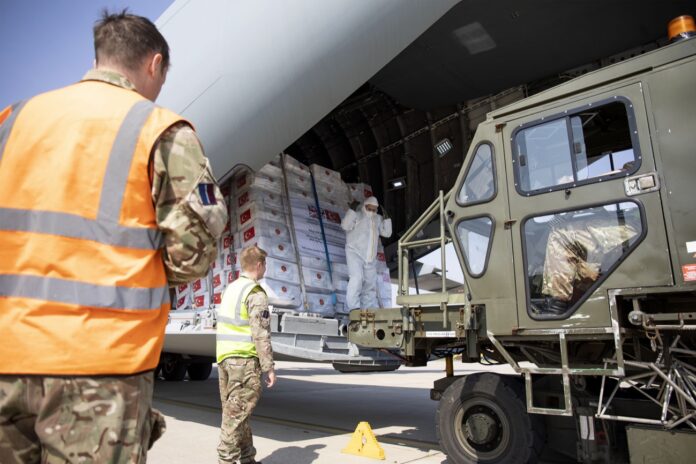 PPE delivered into RAF Brize Norton