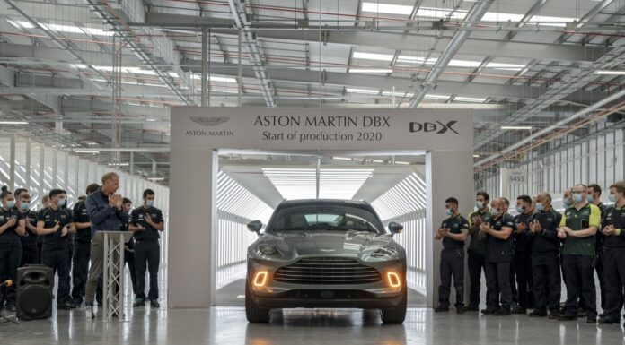 Milestone: Aston Martin celebrates first DBX off Welsh production line