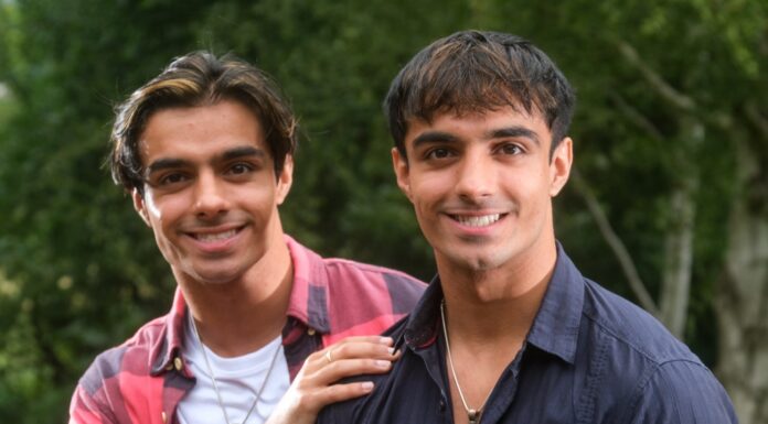 TWINNED: Identical twins celebrate identical A-level results