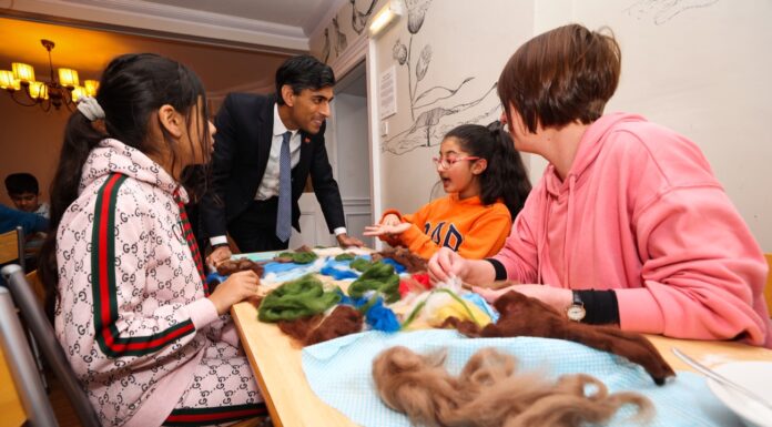 Bradford children get a surprise visit from Rishi Sunak during their school trip