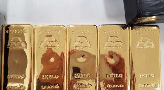 Gold bars seized from money laundering network