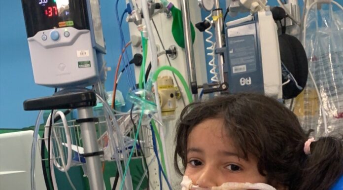 BRAVEHEART: Little Sawda at her happiest now following 13-hour heart surgery