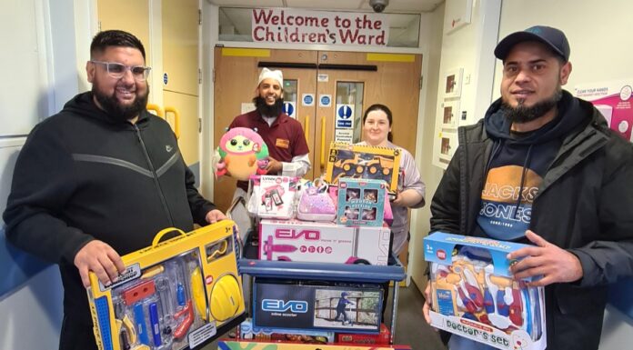 Creating smiles by presenting gifts to poorly children in Yorkshire
