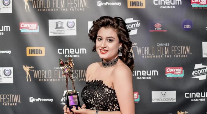 Keshavi Jaharia’s debut ‘Cybershot’ wins award at Cannes World Film Festival pic license Sohail Anjum solly10@gmail.com