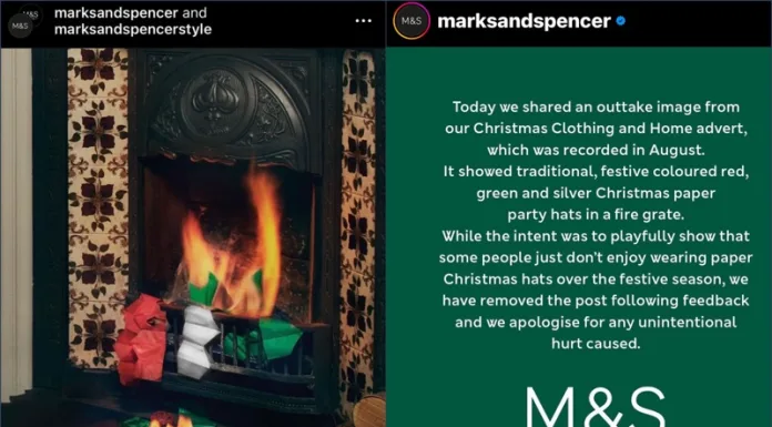 M&S pulls Christmas advert post after Palestinian flag criticism
