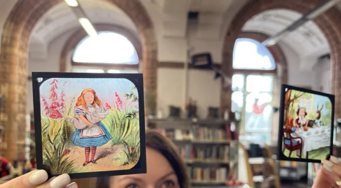 A touch of glass! Library’s magical lantern slides from 1906 feature classics such as Aladdin